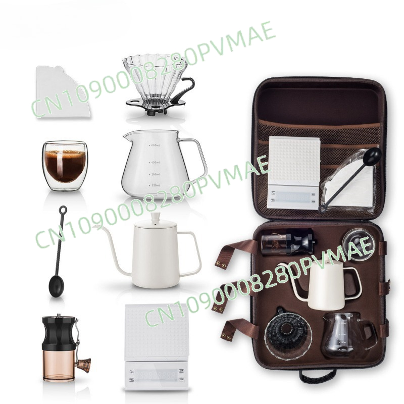 Outdoor Coffee Equipment - مجموعة أدوات تحضير القهوة يدويًا للتخييم