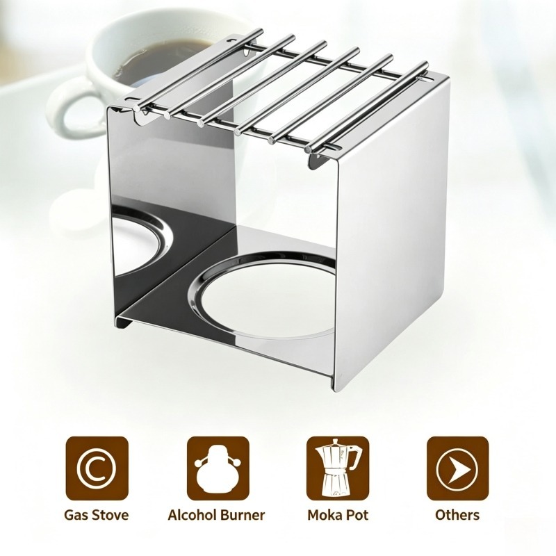 حامل قهوة مربع من الفولاذ المق - مراجعة Outdoor Coffee Equipment وسعره